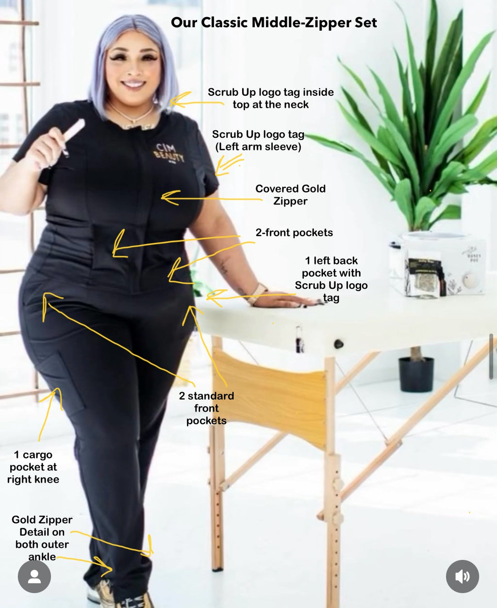 Middle Zipper Set — Black (Pre-Order)